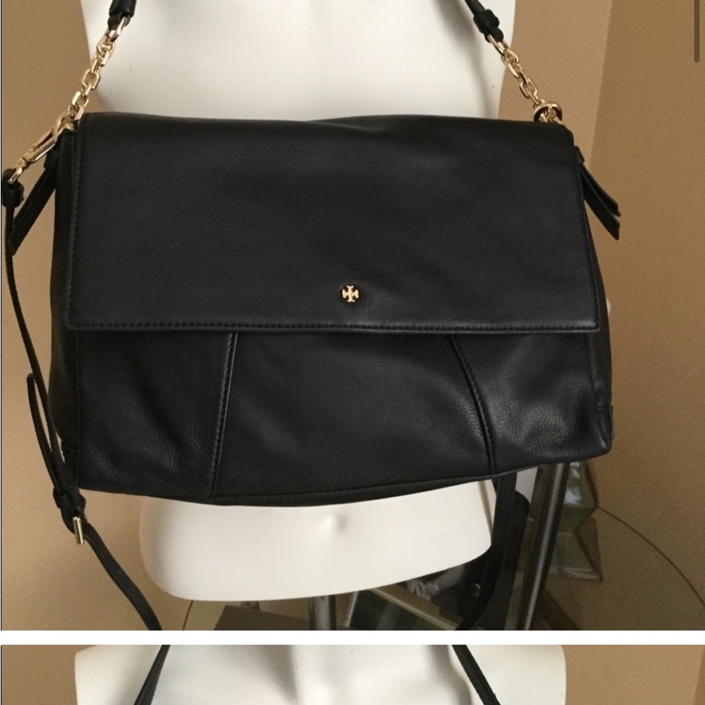 Tory Burch black leather crossbody.
